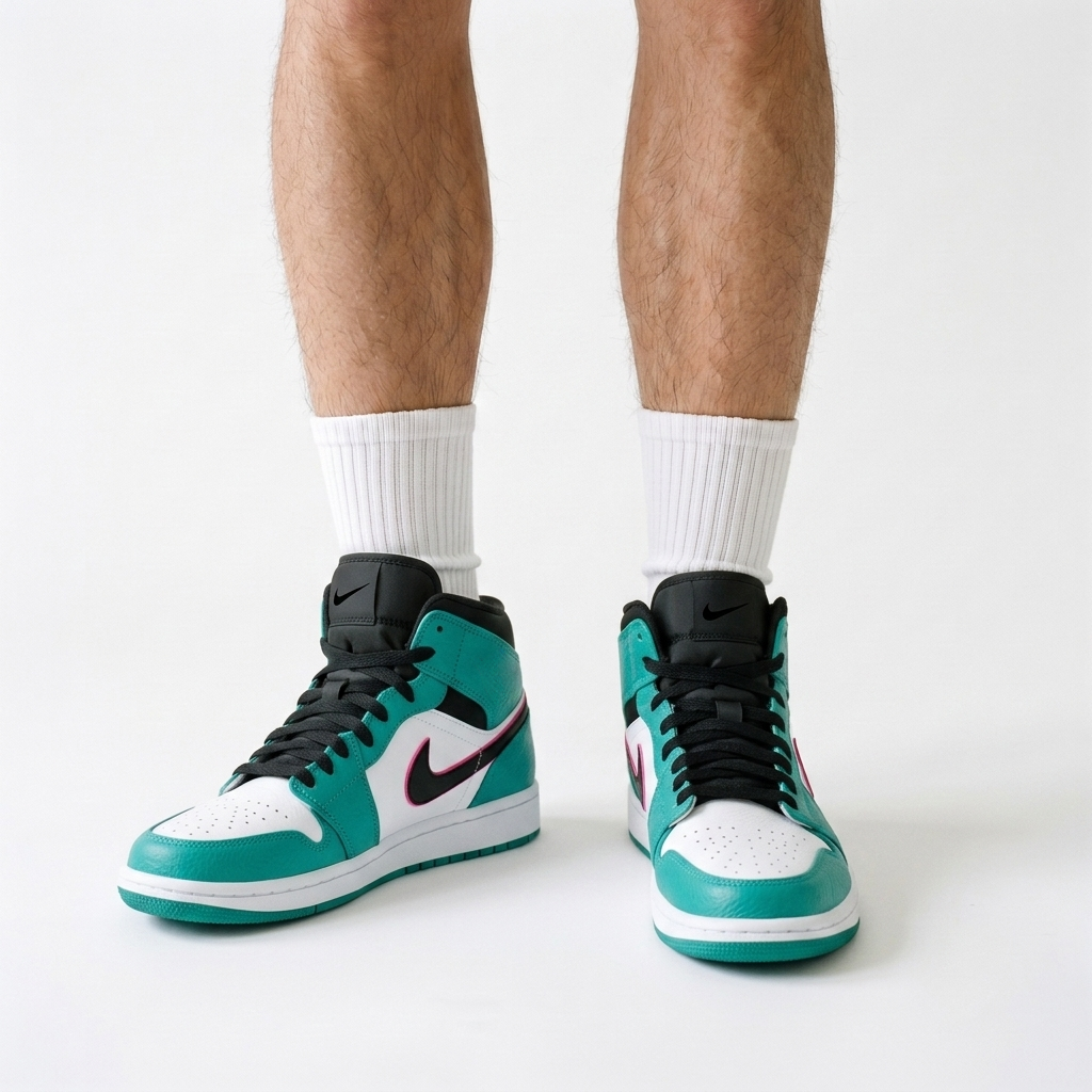 Air Jordan 1 Mid Neon Cabana