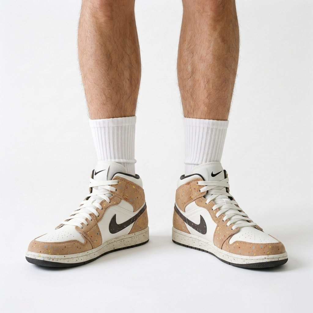 Nike Air Jordan 1 Mid Speckled Cork