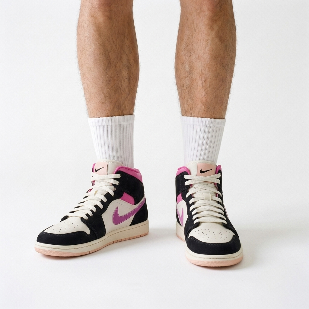 Air Jordan 1 Mid Orchid Ebony