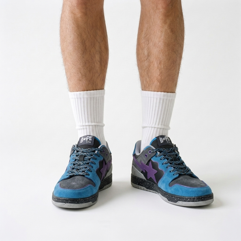 BAPE SK8 STA Aubergine Thunderbolt
