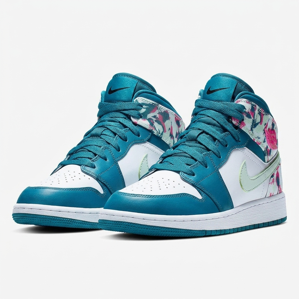 Air Jordan 1 Mid Lagoon Petal