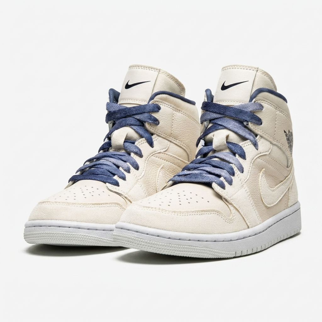 Air Jordan 1 Mid Chambray Seam