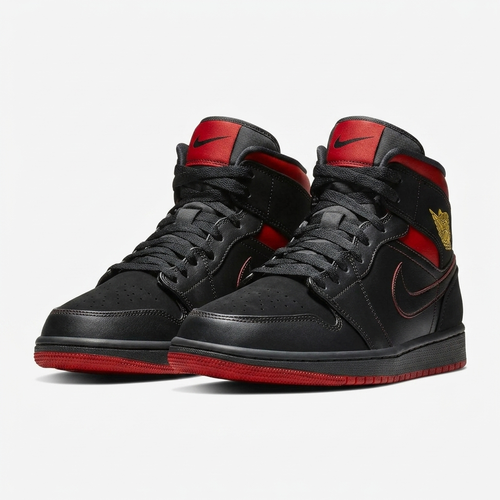 Air Jordan 1 Mid Cardinal Tarmac