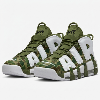 Bape x Nike Air More Uptempo Frogskin Platoon