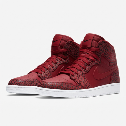 Air Jordan 1 High Elephant Print Red