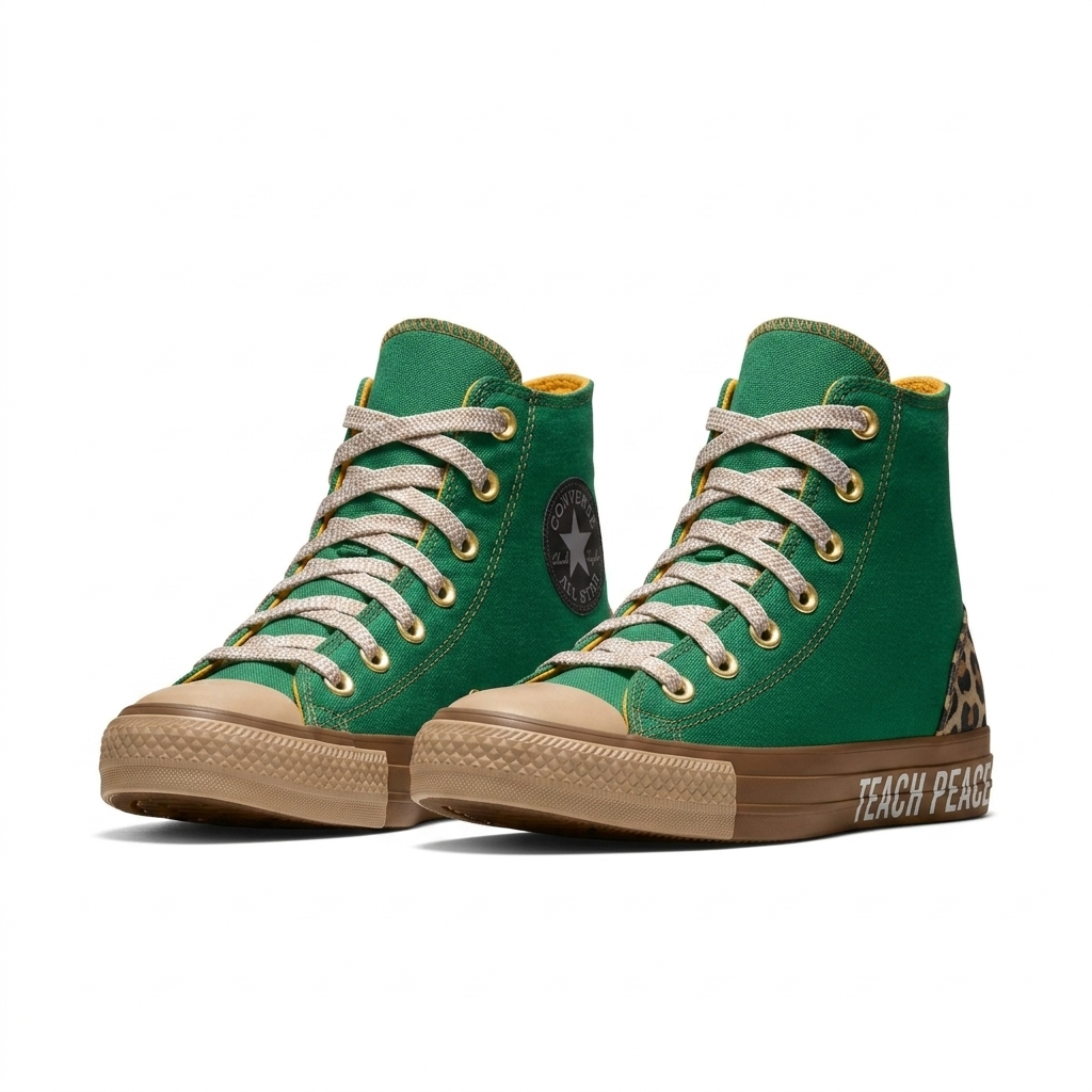 Converse Chuck Taylor All Star Teach Peace Green Brown