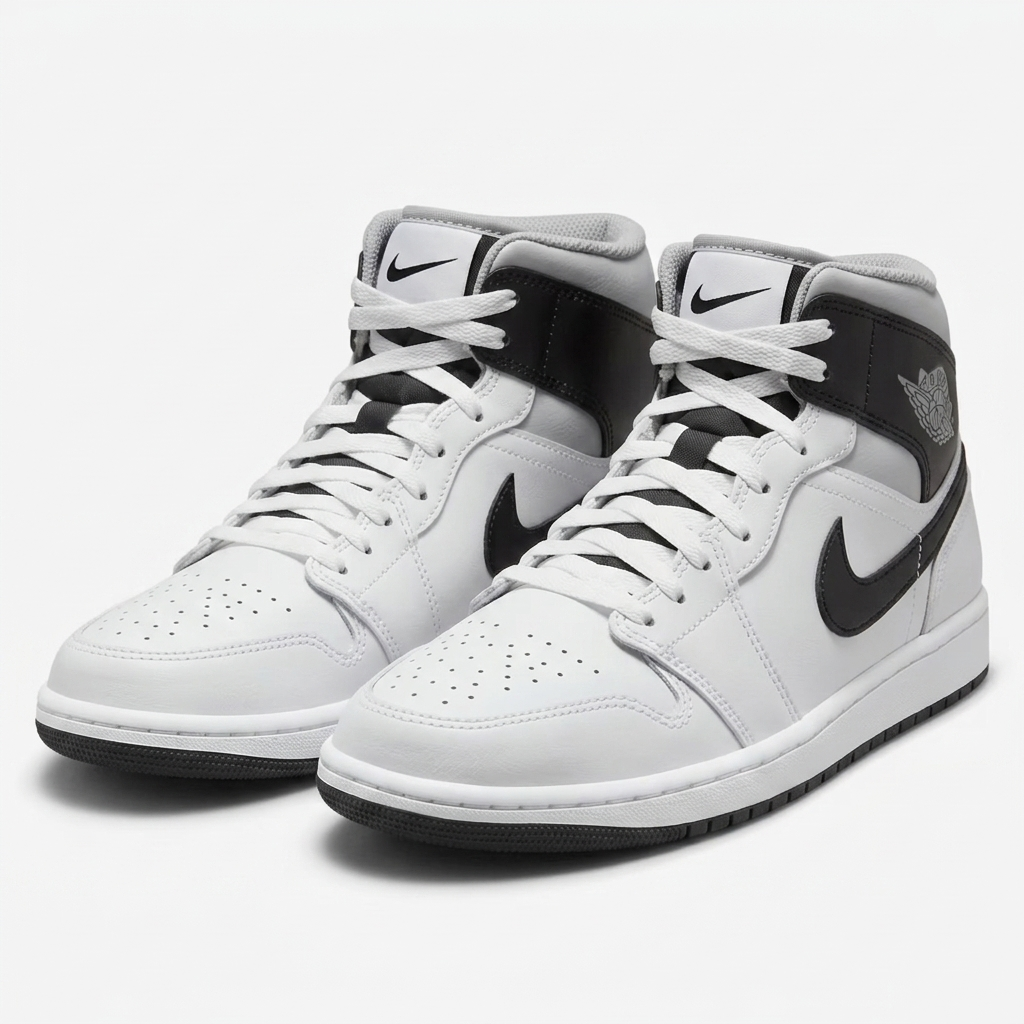 Air Jordan 1 Mid Pewter Herringbone