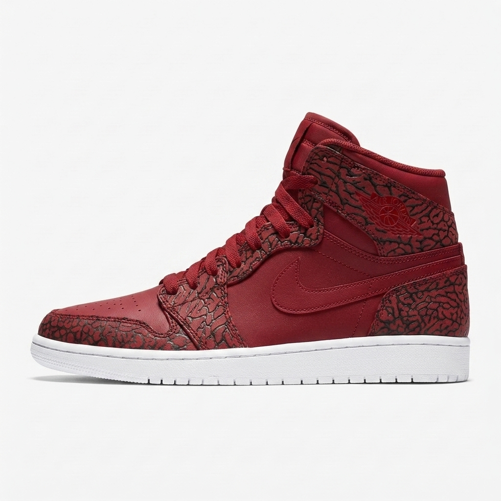 Air Jordan 1 High Elephant Print Red