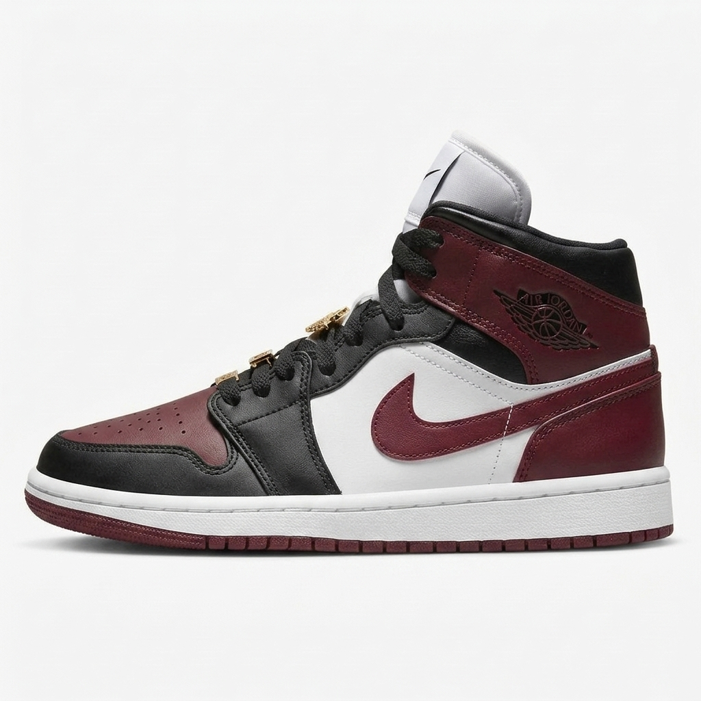 Air Jordan 1 Mid Merlot Tuxedo