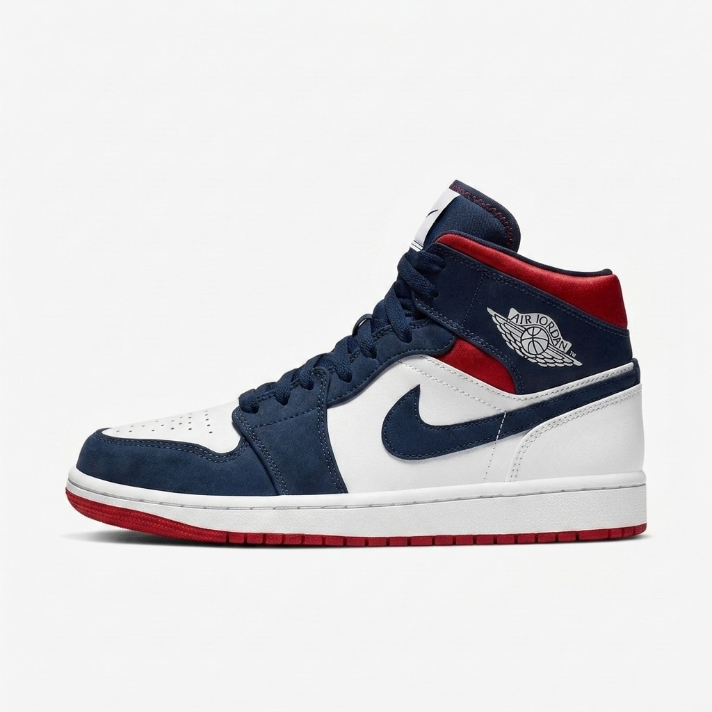 Air Jordan 1 Mid Mariner Crest