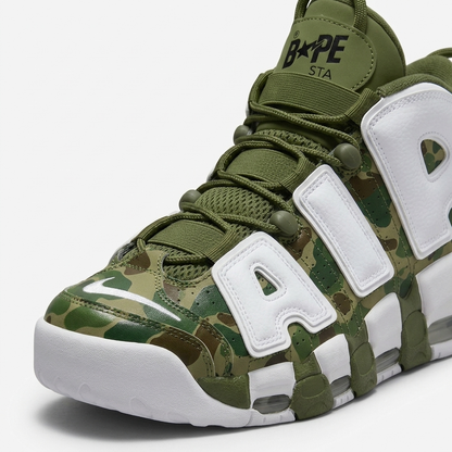 Bape x Nike Air More Uptempo Frogskin Platoon