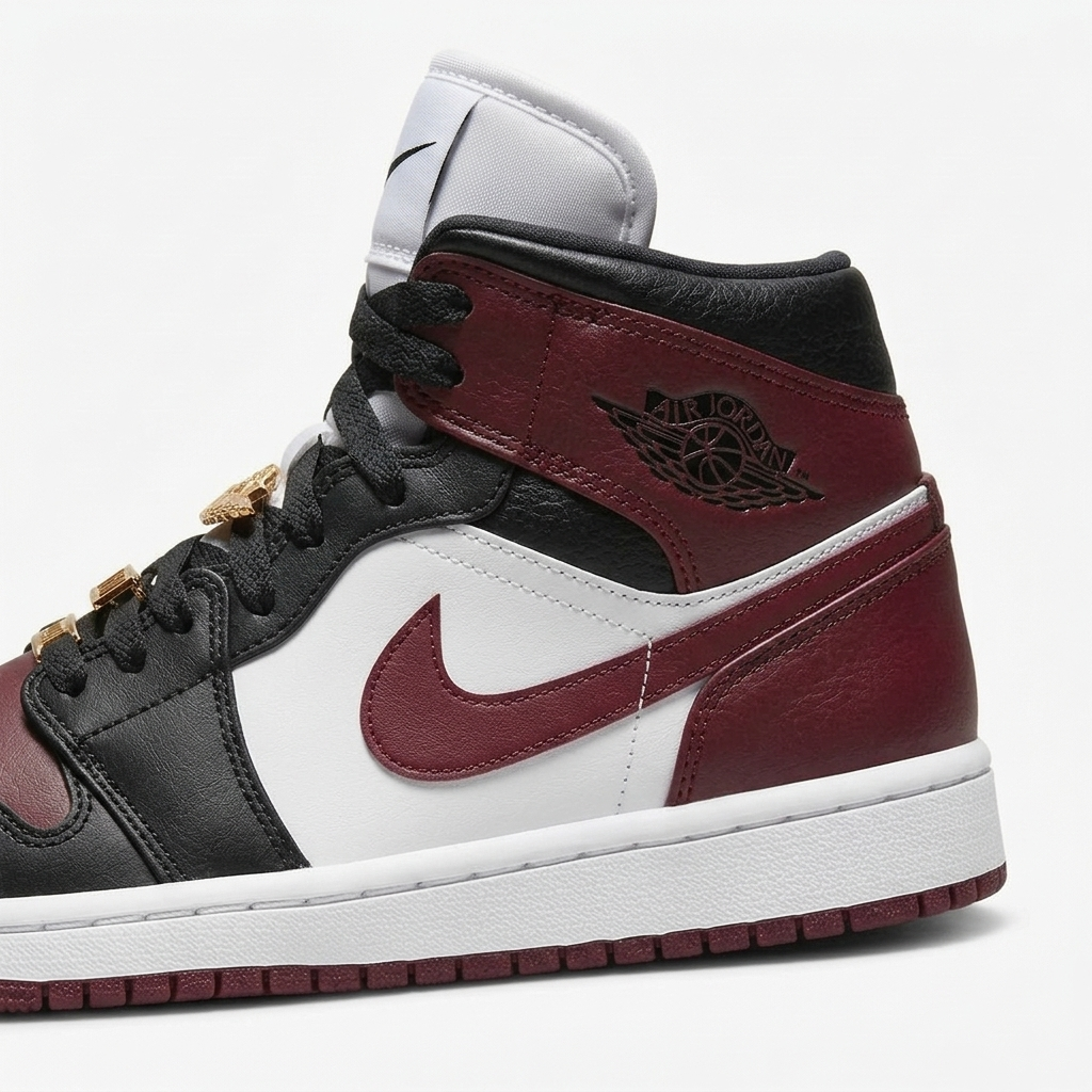 Air Jordan 1 Mid Merlot Tuxedo