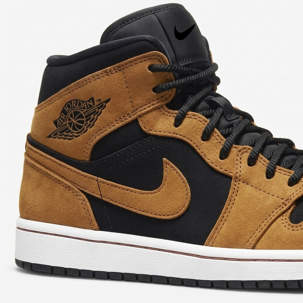 Air Jordan 1 Mid Rye Raven