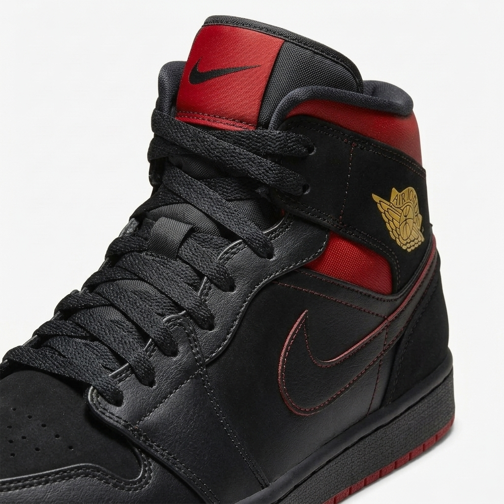 Air Jordan 1 Mid Cardinal Tarmac