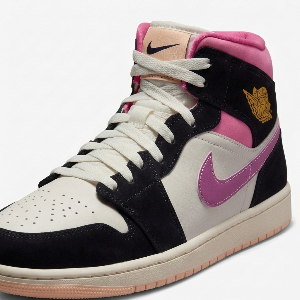 Air Jordan 1 Mid Orchid Ebony