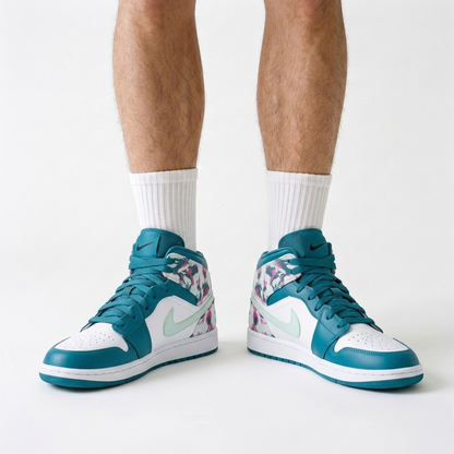 Air Jordan 1 Mid Lagoon Petal