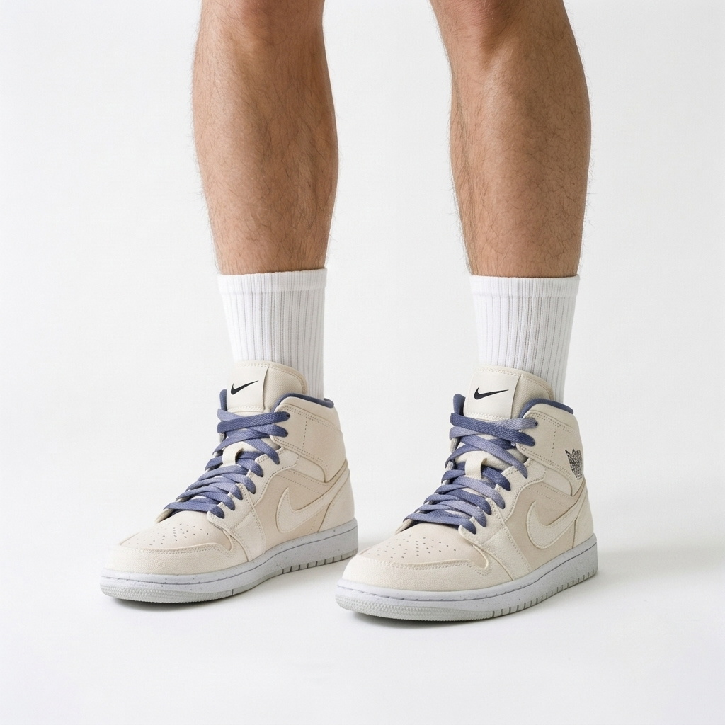 Air Jordan 1 Mid Chambray Seam