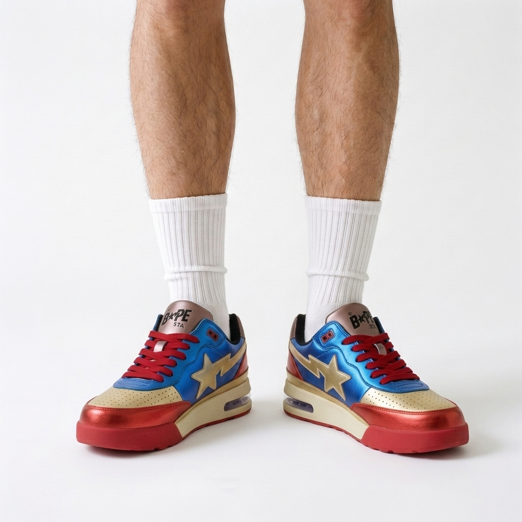 Bape Sta 93 Hi Kabuki Goldleaf