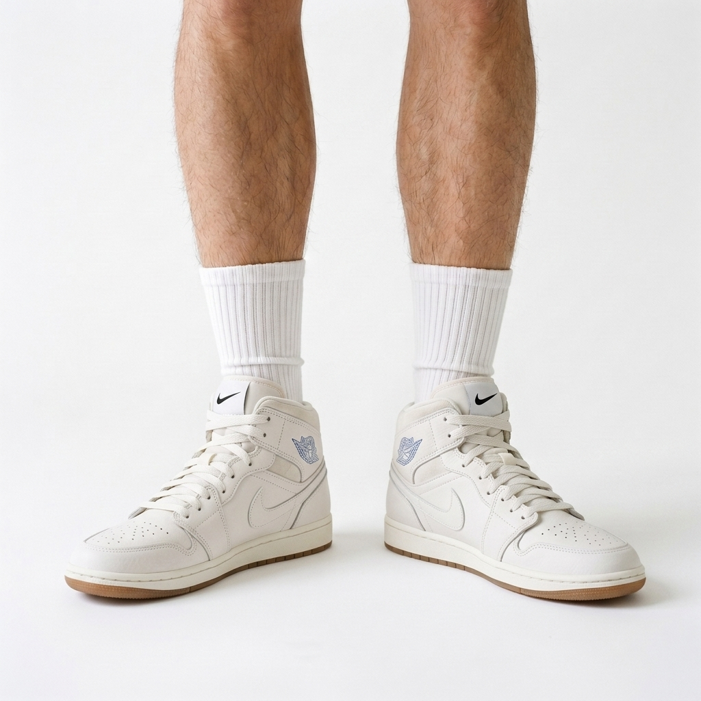 Air Jordan 1 Mid Biscuit Crepe
