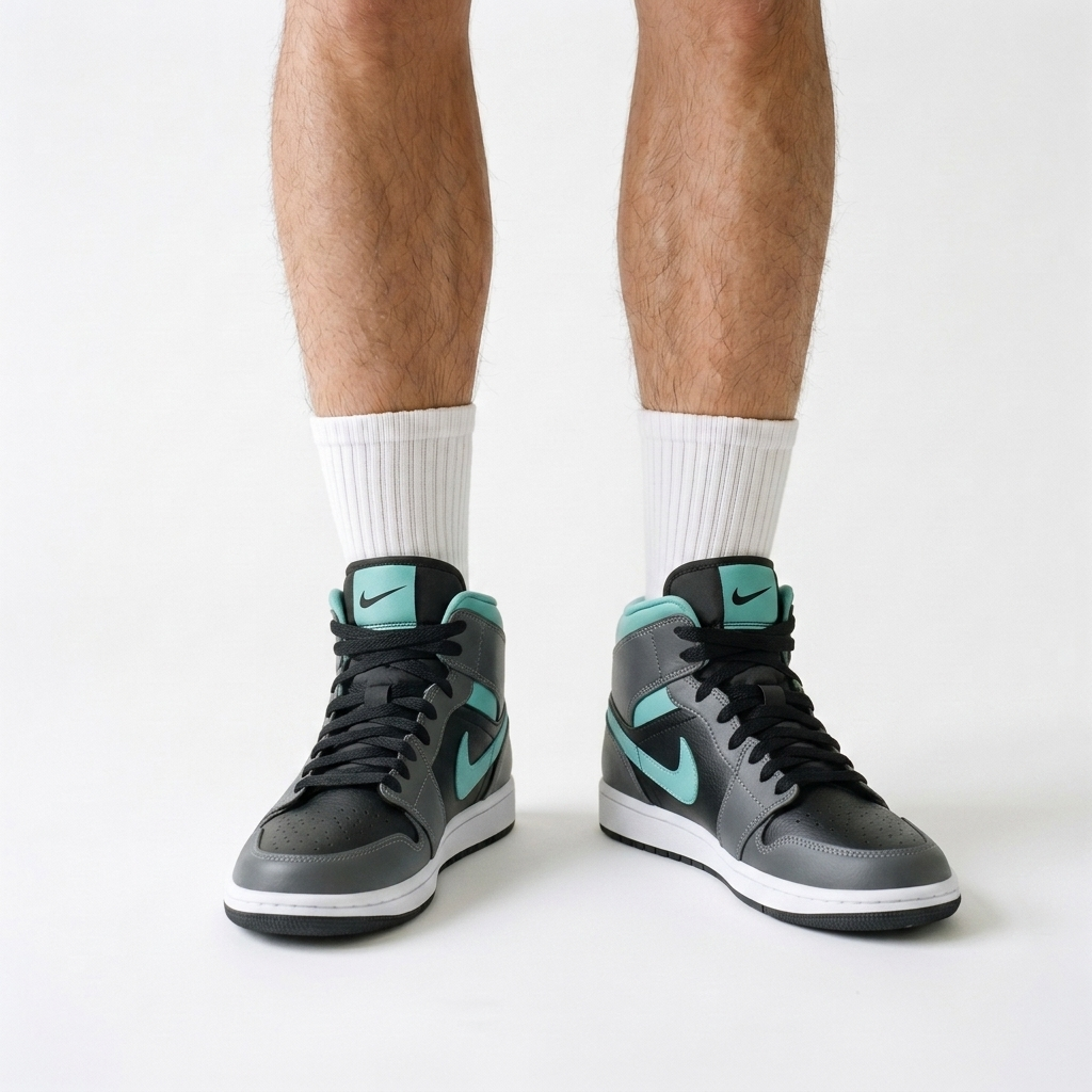 Air Jordan 1 Mid Petrol Charcoal