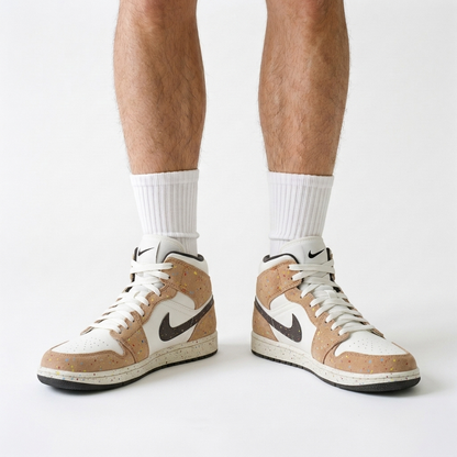 Nike Air Jordan 1 Mid Speckled Cork