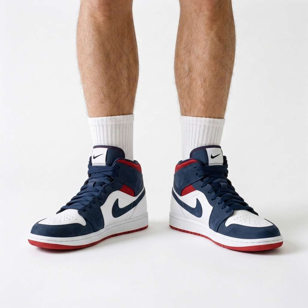 Air Jordan 1 Mid Mariner Crest