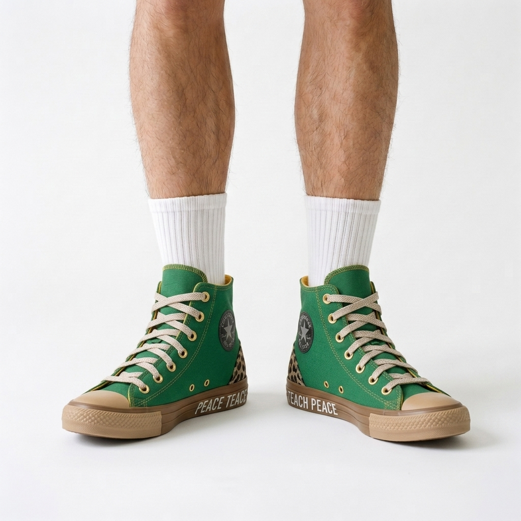 Converse Chuck Taylor All Star Teach Peace Green Brown