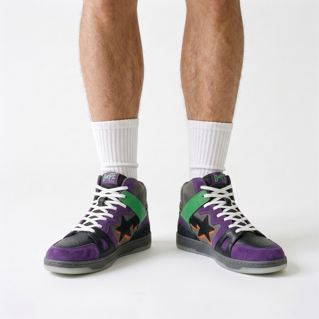 BAPE SK8 Sta Eggplant Shiso