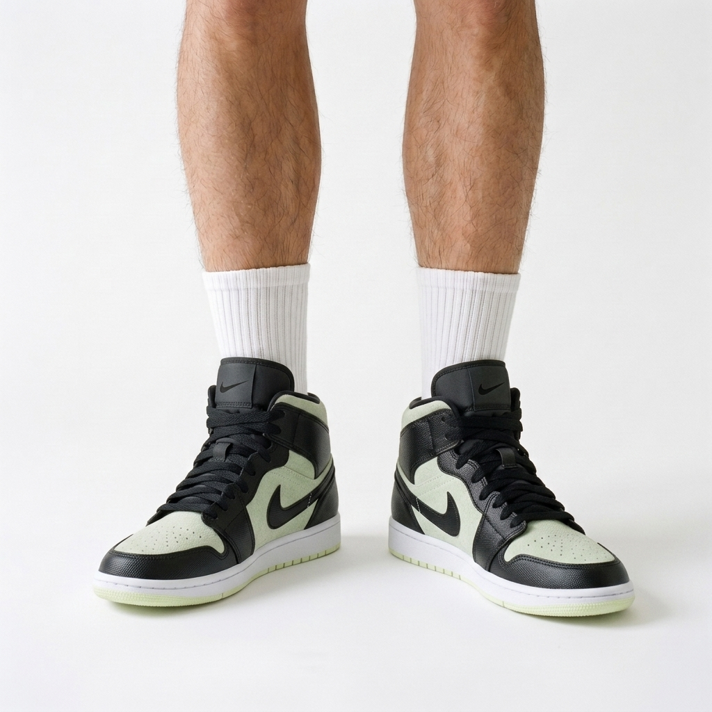 Air Jordan 1 Mid Ballistic Limeade