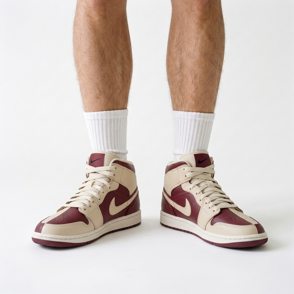 Air Jordan 1 Mid Cherrywood Red