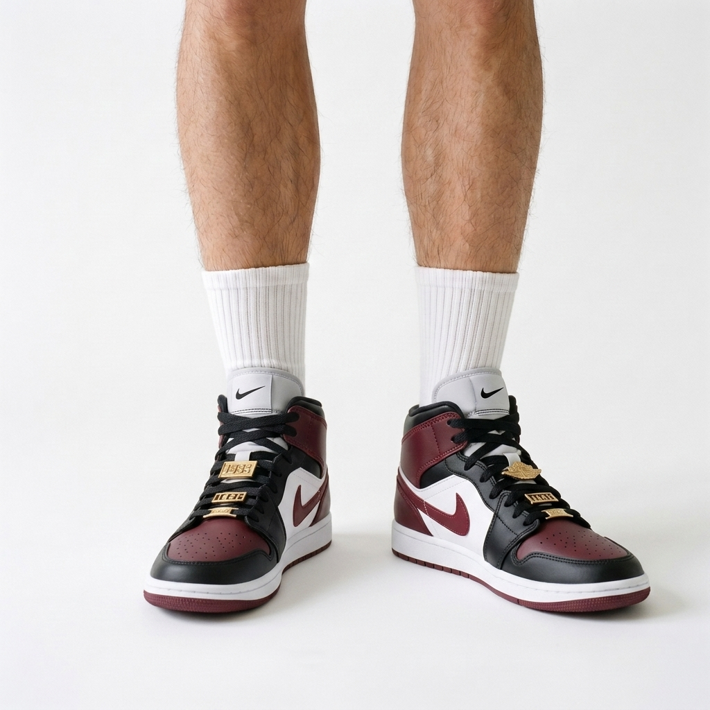 Air Jordan 1 Mid Cabernet Marble