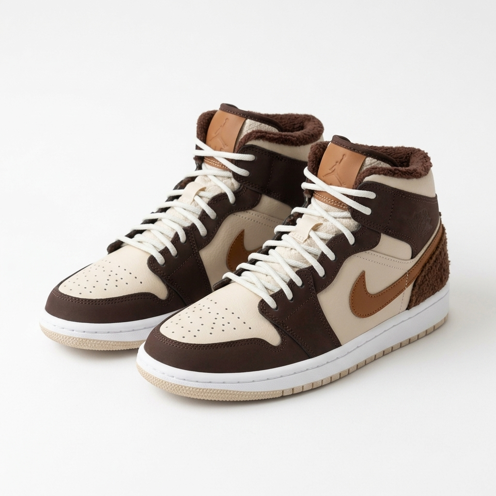 Air Jordan 1 Mid Cappuccino Tweed