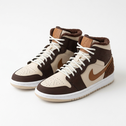Air Jordan 1 Mid Cappuccino Tweed