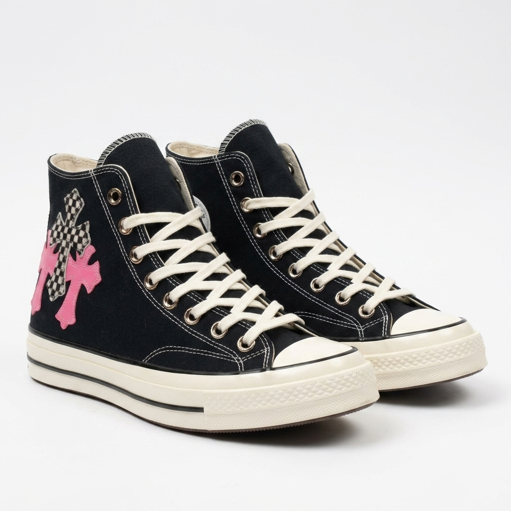 Chrome Hearts x Converse Chuck 70 Black Pink