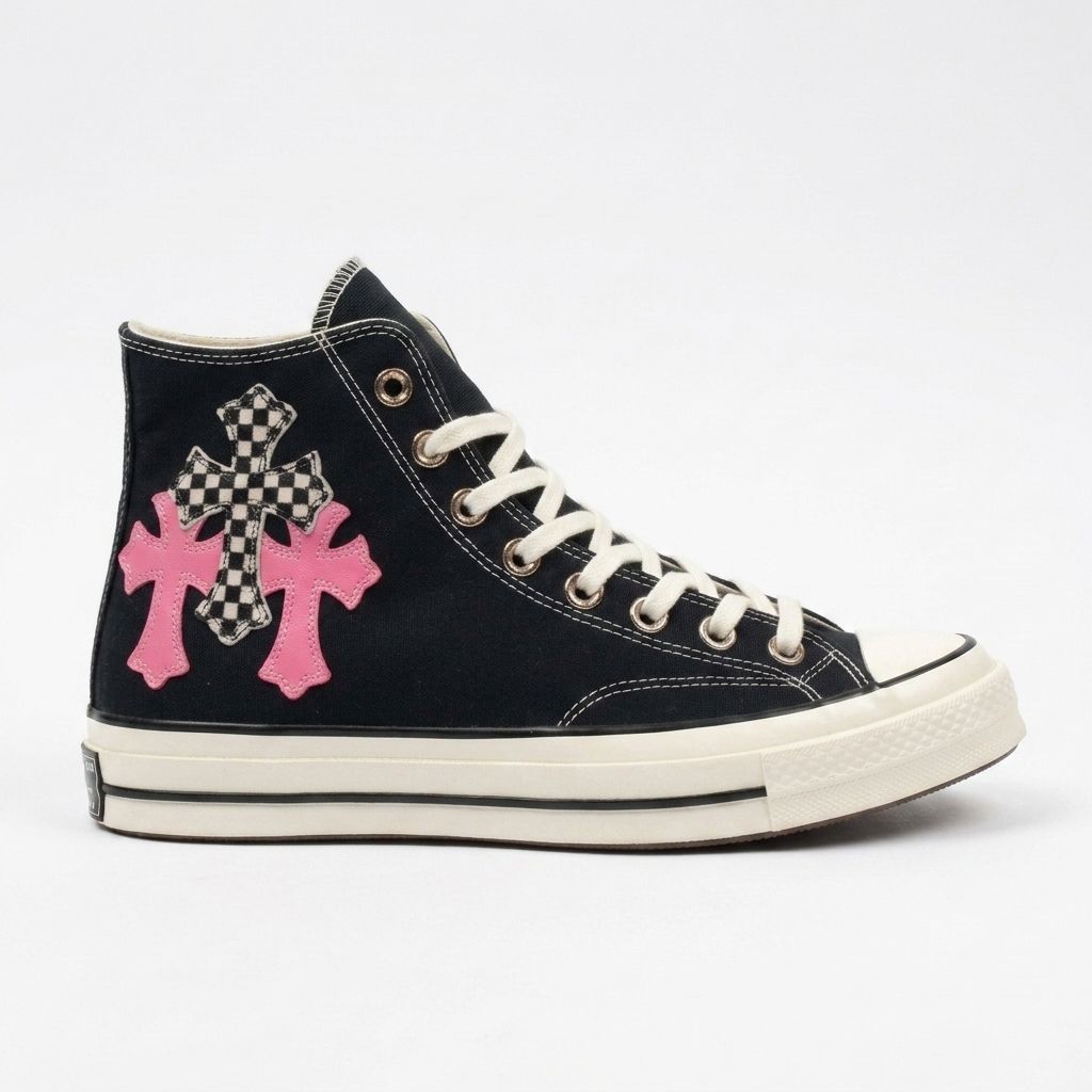 Chrome Hearts x Converse Chuck 70 Black Pink