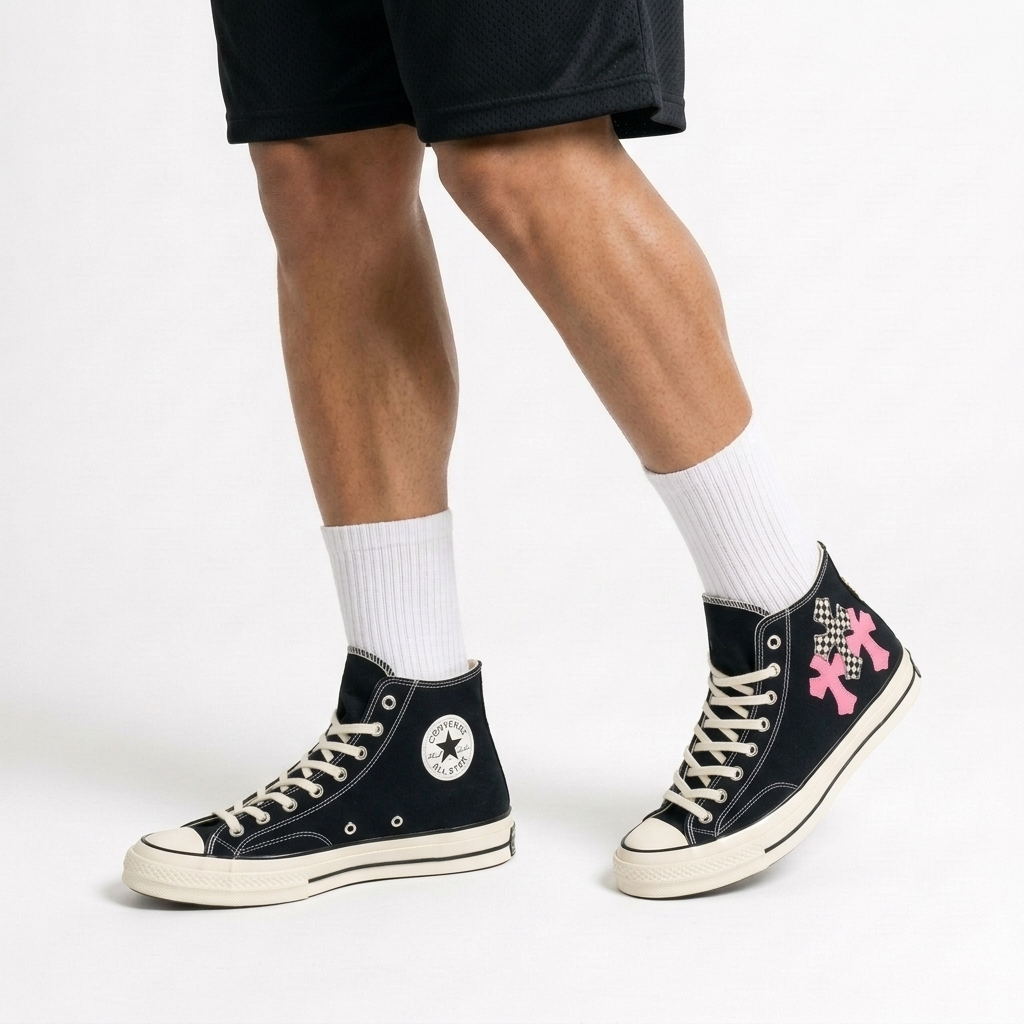 Chrome Hearts x Converse Chuck 70 Black Pink